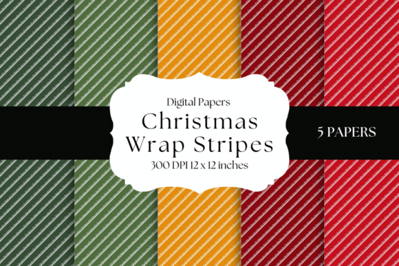 Christmas Wrap Stripes: Your Festive Digital Paper Collection