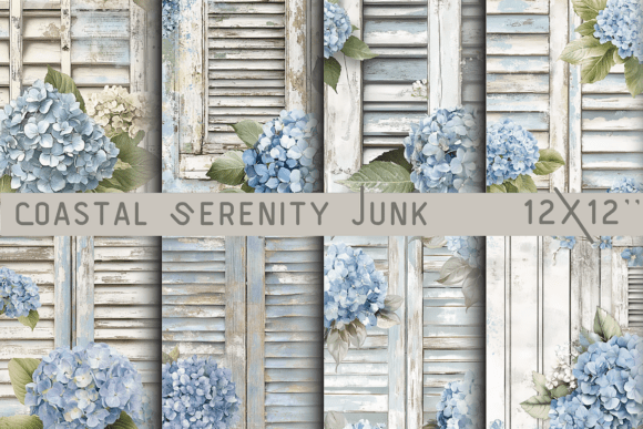 Coastal Serenity Junk Journal Wallpaper: A Breath of Fresh Air