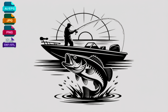 Fishing Bass Boat Sunrise Vector Art: A Designer's Guide