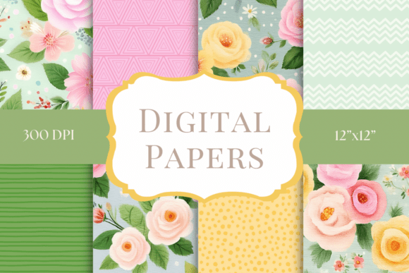 Spring Garden Digital Papers: A Breath of Fresh Air for Your Designs