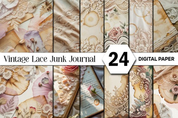 The Timeless Appeal of Vintage Lace Junk Journal Backgrounds