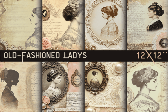 Timeless Elegance: Working with Old-Fashioned Lady's Scrapbook Paper