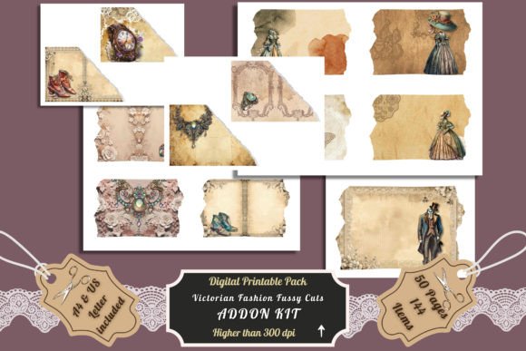 Victorian Fashion Journal Page Fussy Cut: A Designer's Guide