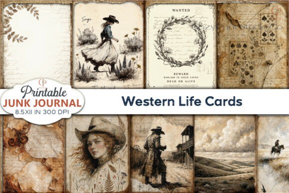 Western Life Cards Junk Journal Pages: Creative Freedom