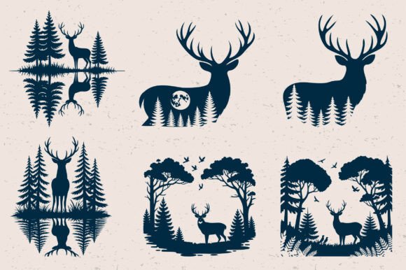 Wildlife Deer SVG Bundle: Nature-Inspired Design Assets
